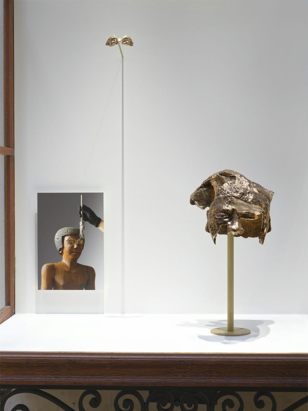 Display case from the exhibition Twenty-Four Ghosts per Second, Bourse de Commerce passage