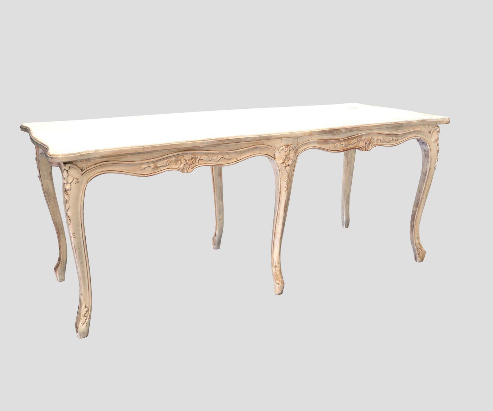 Period console with cabriole legs, detoured 3D scan of a piece from the salon