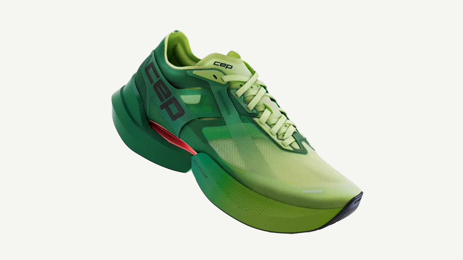 Rear view of the CEP shoe, Unreal Engine render