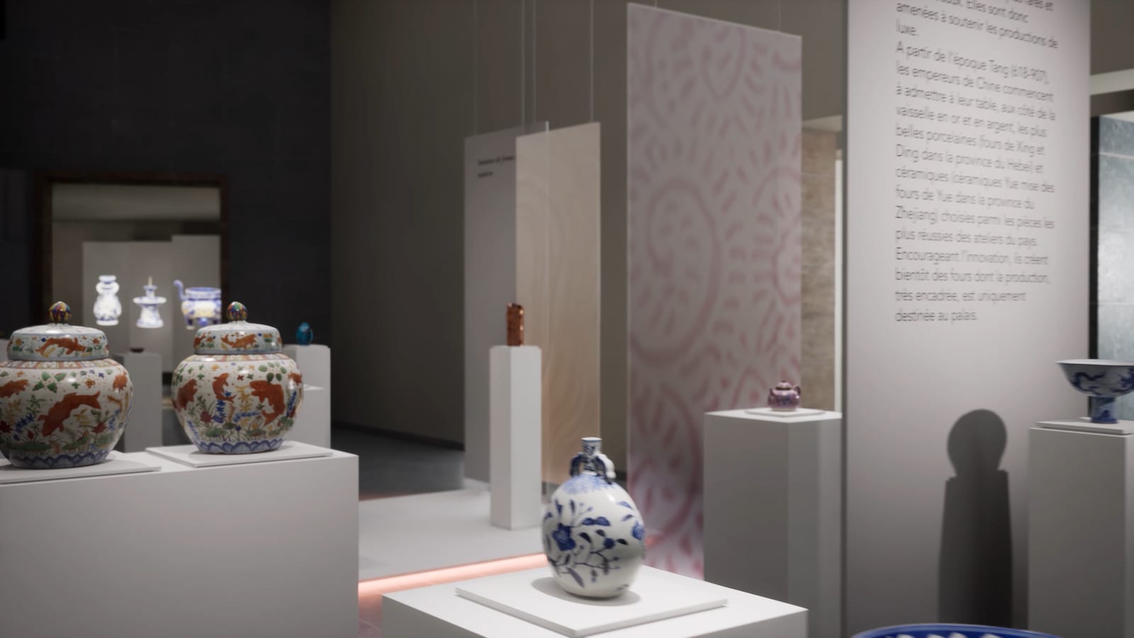 Jars and vase scanned by photogrammetry, detail of the 3D scene