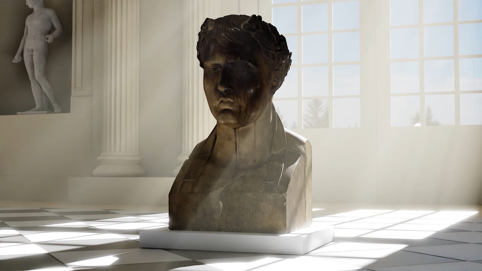 Bust of Napoleon scanned by photogrammetry, real-time render