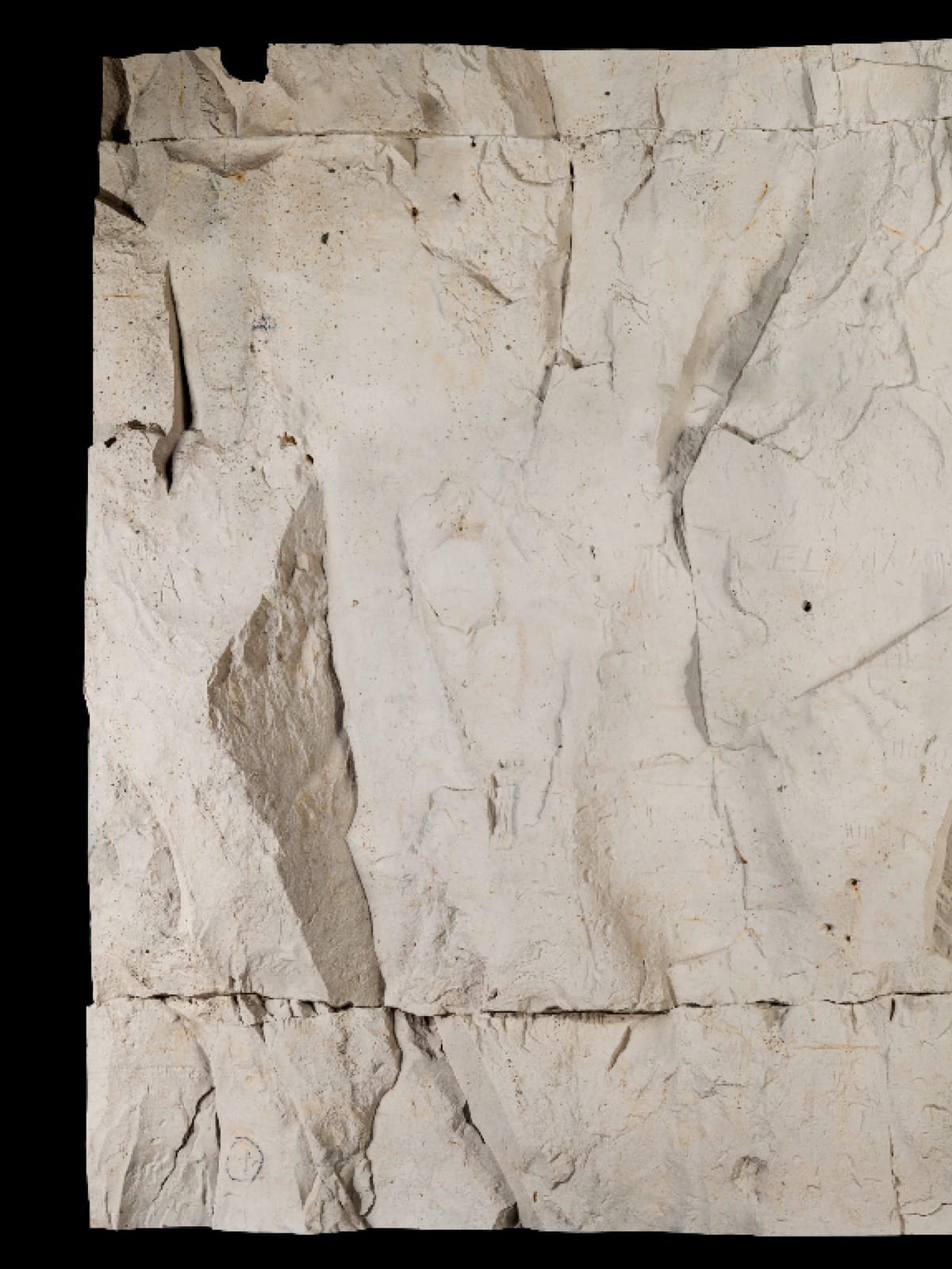 Chalk wall texture applied flat onto a panel