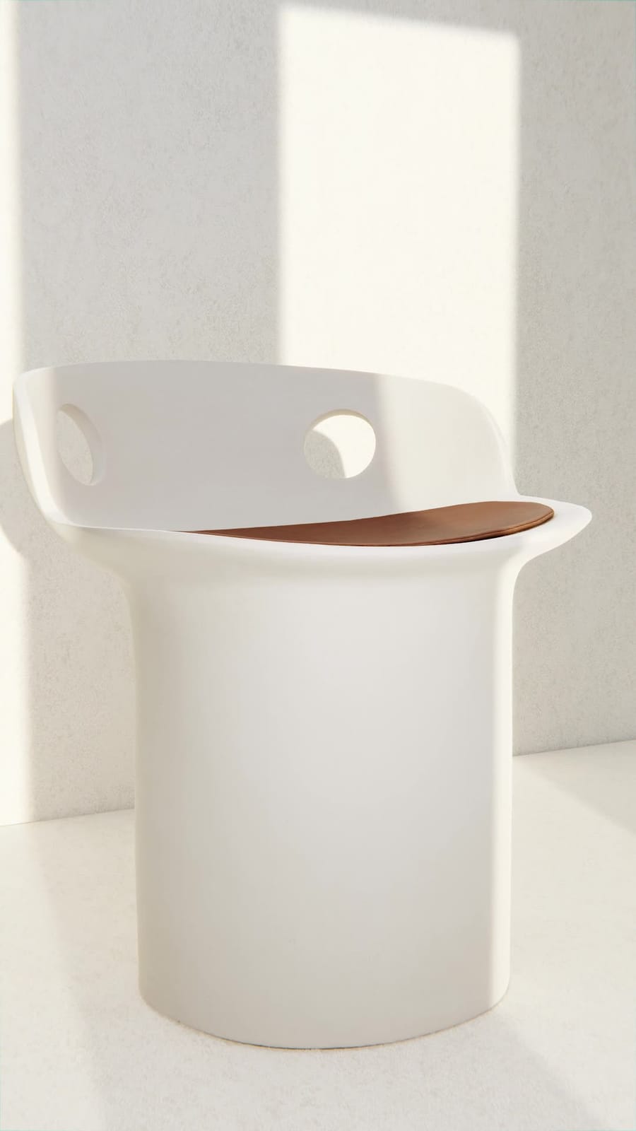 Hiromi Objets ceramic stool, 3D model from photogrammetry, vertical view
